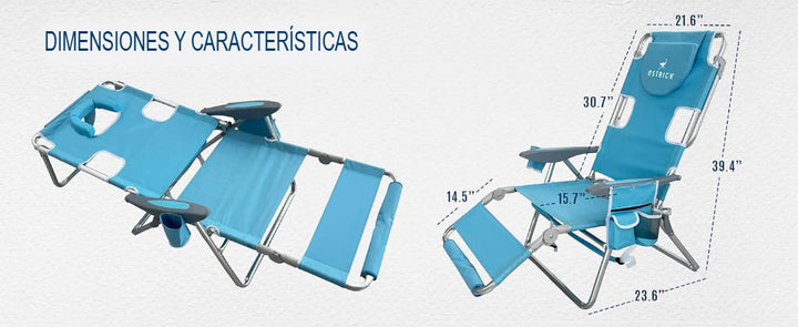 A Ostrich Mochila 3N1 Silla - con bolsa enfriadora